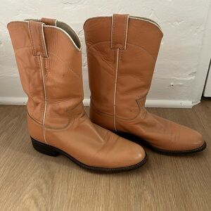 Justin Boots Faded Pink Western Boots
